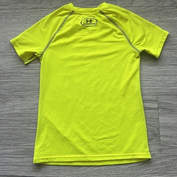 Under Armour Guts Glory Game Neon Yellow and Blue Shirt Size YSM - Picture 4 of 4